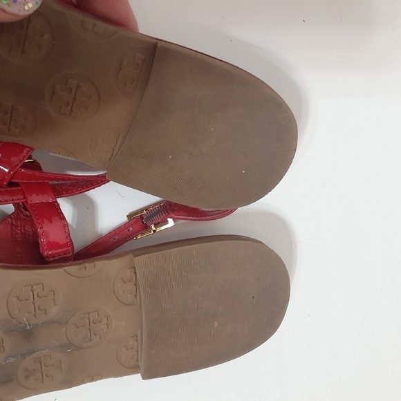 TORY burch women's ali equestrian thong sandals pink flats, size 7.5 - Picture 3 of 15